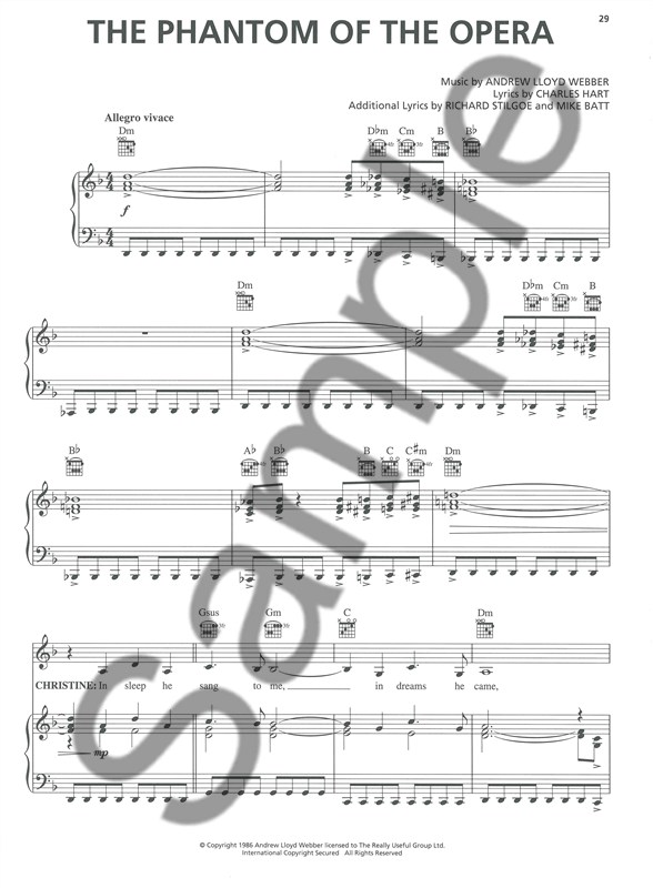 Piano Play-Along Volume 83: Phantom Of The Opera