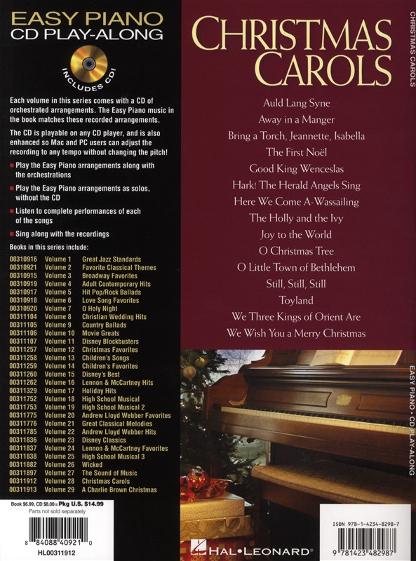 Easy Piano CD Play-Along Volume 28: Christmas Carols