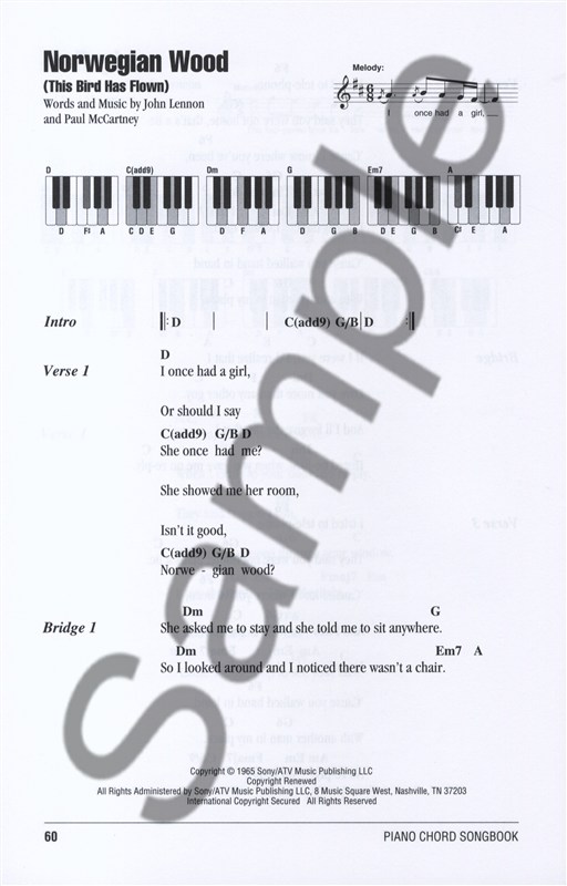 Piano Chord Songbook: The Beatles J-Y