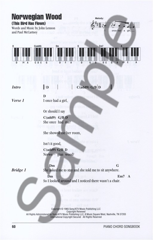 Piano Chord Songbook: The Beatles J-Y