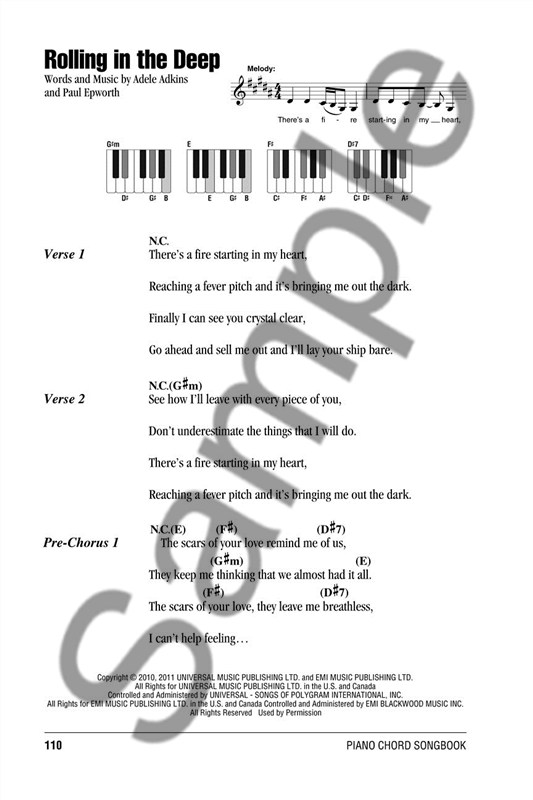 Piano Chord Songbook: Glee