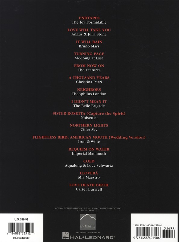 Twilight - Breaking Dawn Part 1 Soundtrack (PVG)