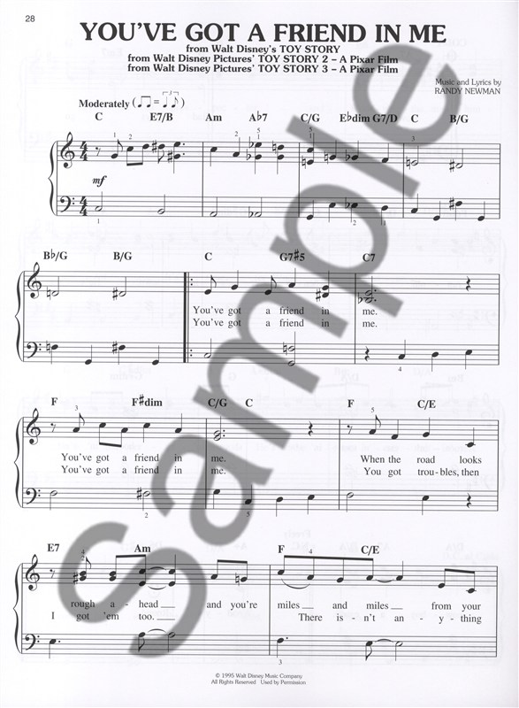 Toy Story - Easy Piano Collection