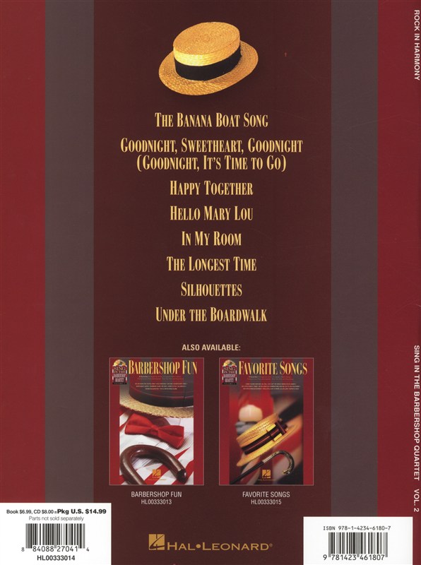 Rock In Harmony - Sing In The Barbershop Quartet Volume 2