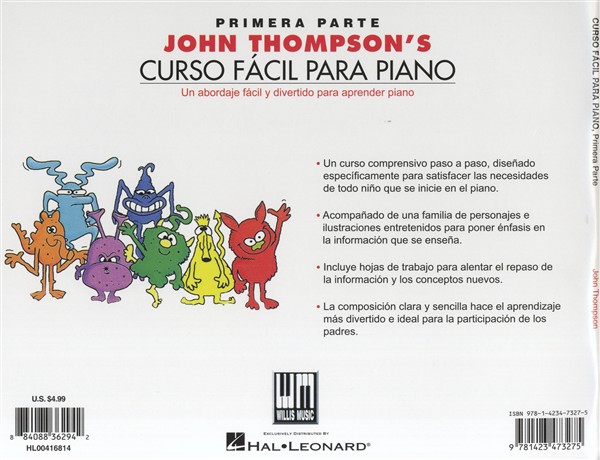 John Thompson's Easiest Piano Course: Part 1 - Spanish Edition