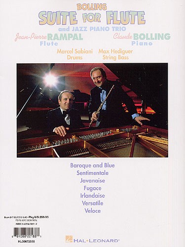Claude Bolling: Suite For Flute And Jazz Piano Trio (Book And CD)