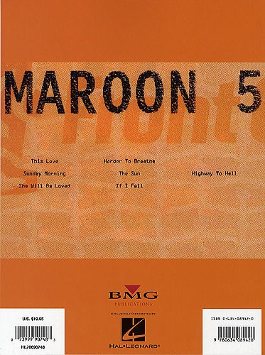 Maroon 5: 1.22.03.Acoustic Guitar Recorded Versions