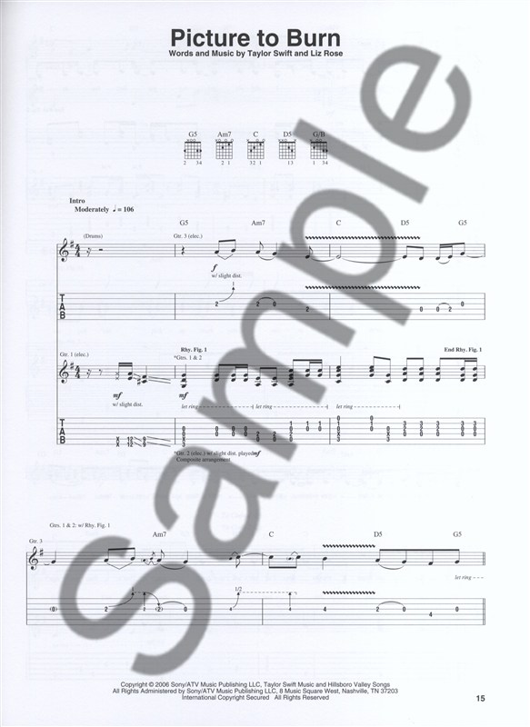 Taylor Swift: Guitar Tab