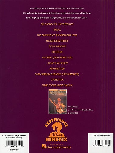 Jimi Hendrix: Guitar Signature Licks Volume 2 (Book/CD)