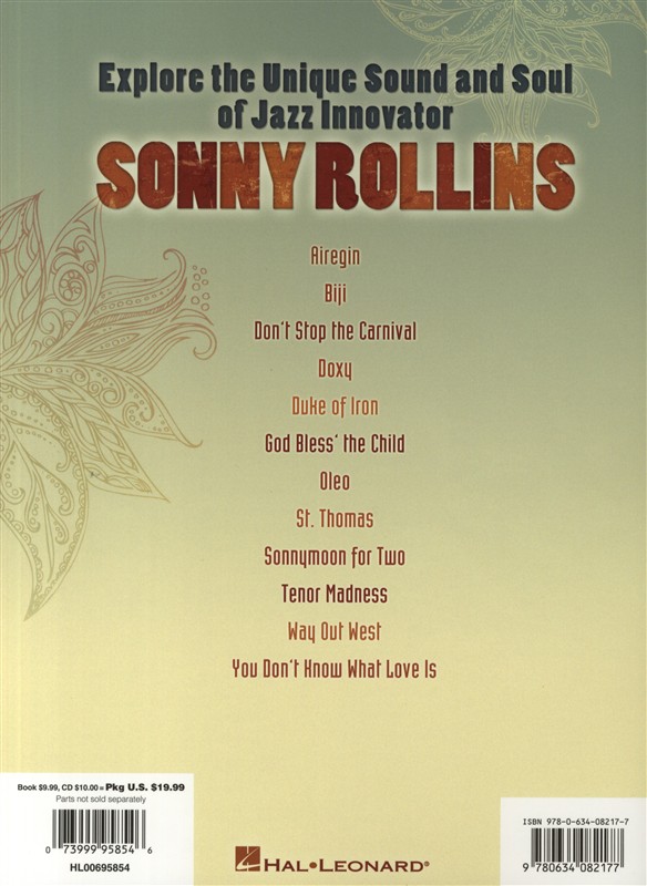 Sonny Rollins: Saxophone Signature Licks