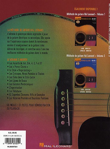 Hal Leonard Methode De Guitare Volume 2 (Deuxieme Edition Avec CD)