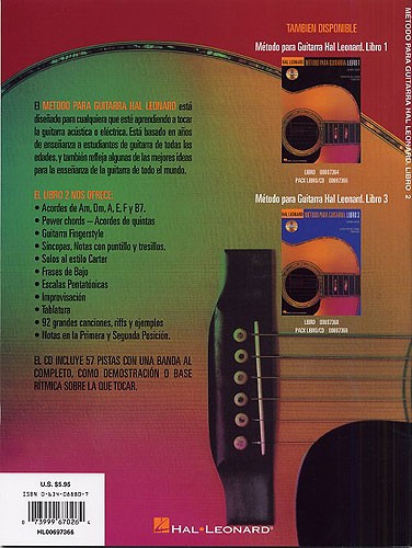 Metodo Para Guitarra Hal Leonard: Libro 2