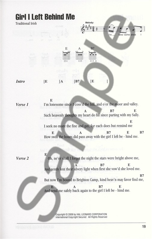 Guitar Chord Songbook: Irish Songs