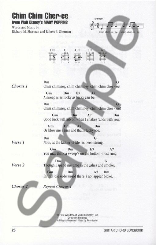 Guitar Chord Songbook: Disney