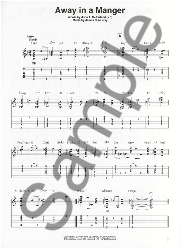 Christmas Carols: Jazz Guitar Chord Melody Solos