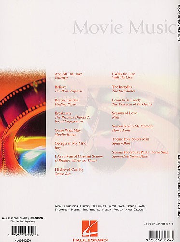 Hal Leonard Instrumental Play-Along: Movie Music (Clarinet)