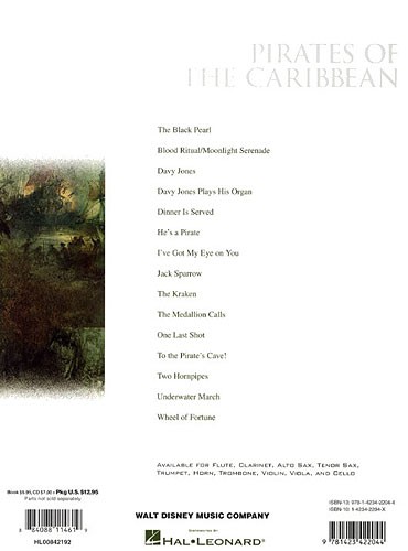 Klaus Badelt: Pirates Of The Caribbean (Cello) Book/Online Audio
