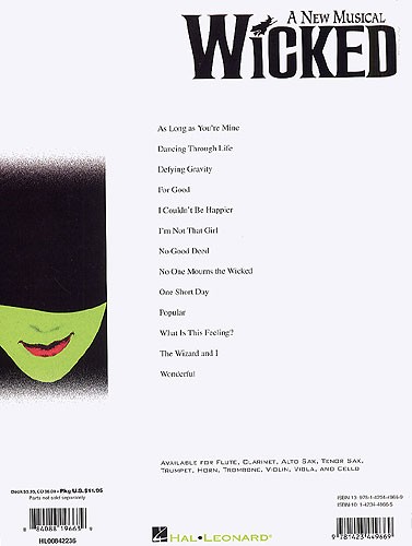 Hal Leonard Instrumental Play-Along: Wicked (Flute)