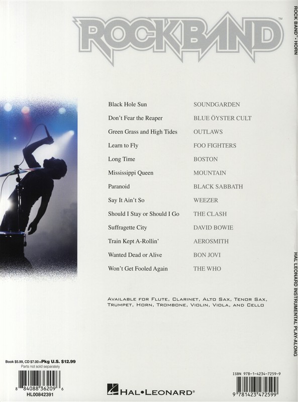 Hal Leonard Instrumental Play-Along: Rock Band (Horn)