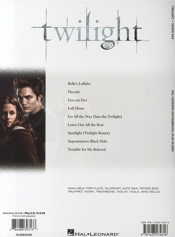 Hal Leonard Instrumental Play-Along: Twilight (Tenor Saxophone)