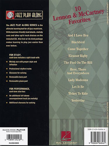 Jazz Play Along: Volume 29 - Lennon And McCartney