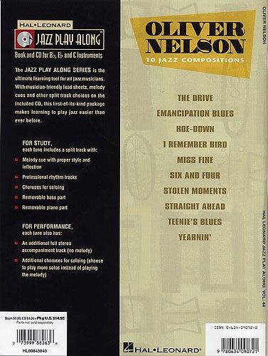 Jazz Play Along: Volume 44 - Oliver Nelson