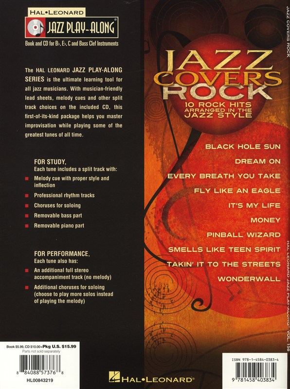 Jazz Play-Along Volume 158: Jazz Covers Rock