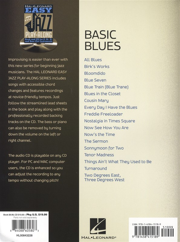 Easy Jazz Play-Along Volume 4: Basic Blues