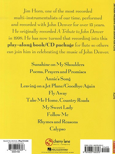 Jim Horn Presents John Denver For Flute (Book And CD)