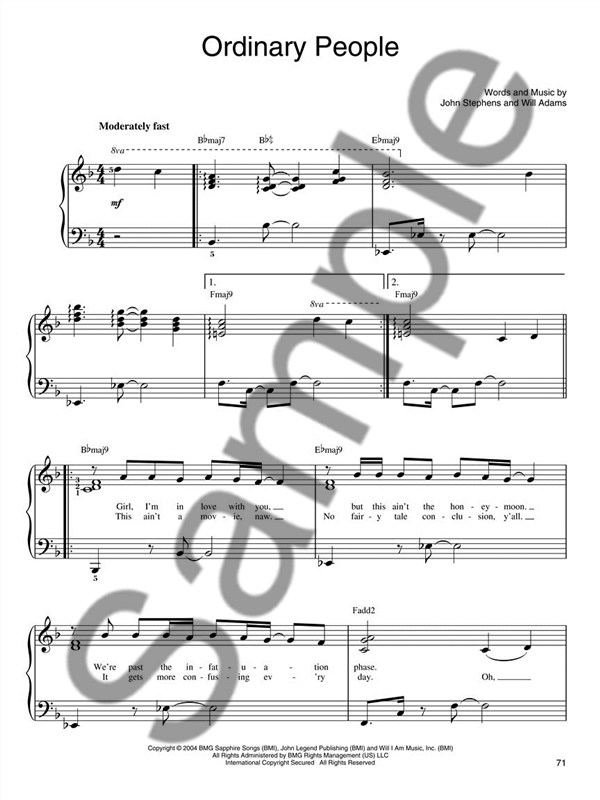 Beautiful Pop Ballads For Easy Piano