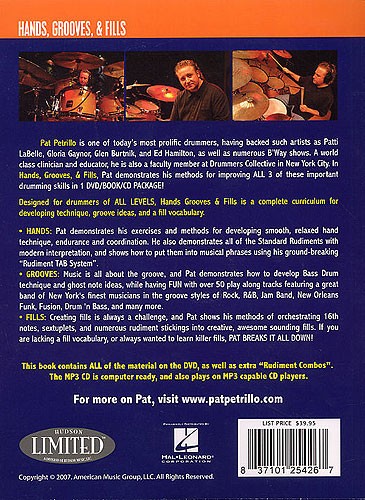 Pat Petrillo: Hands Grooves And Fills (Book/DVD)