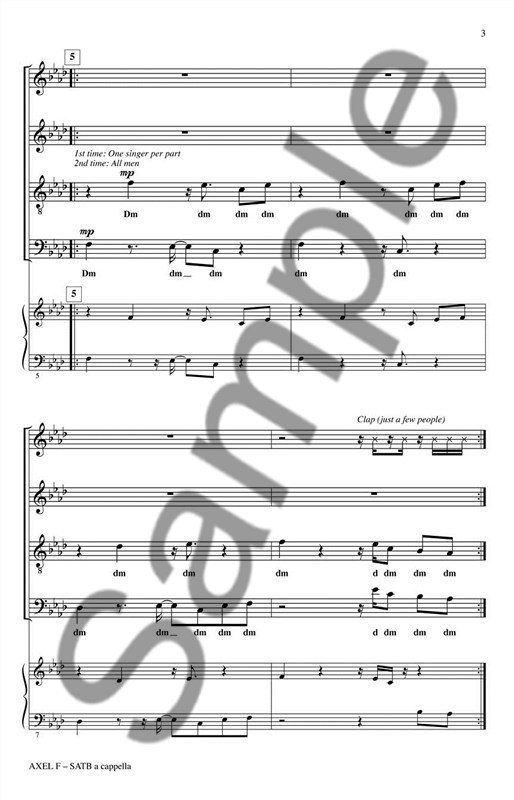 Harold Faltermeyer: Axel F (Beverly Hills Cop Theme) - SATB