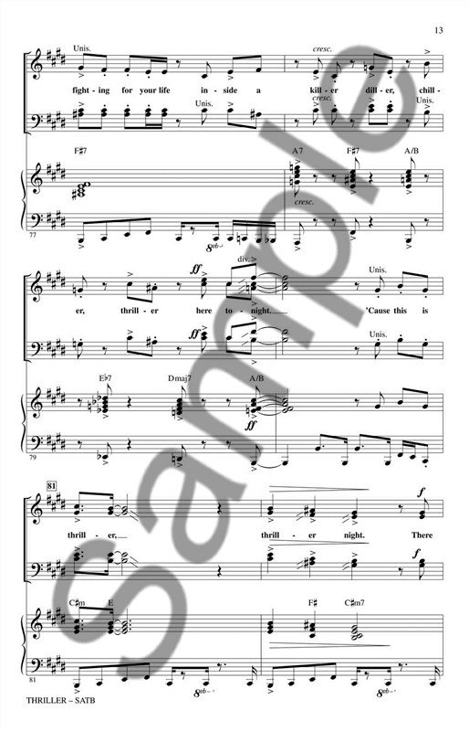 Michael Jackson: Thriller - SATB