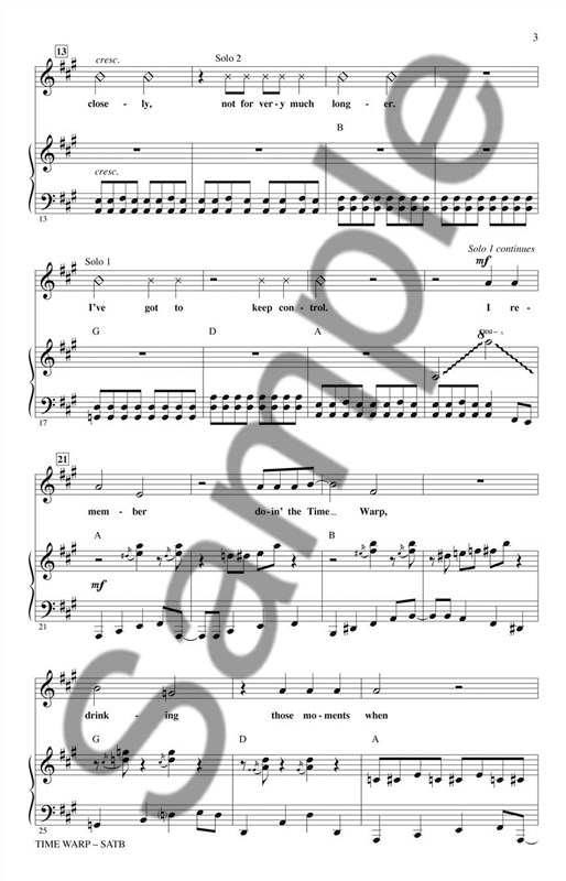 Richard O'Brien: Time Warp (The Rock Horror Picture Show) - SATB