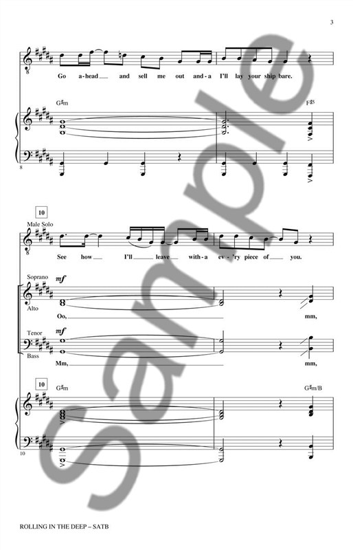 Adele: Rolling In The Deep (Brymer) - SATB