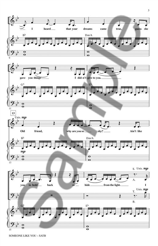 Adele: Someone Like You (Huff) - SATB