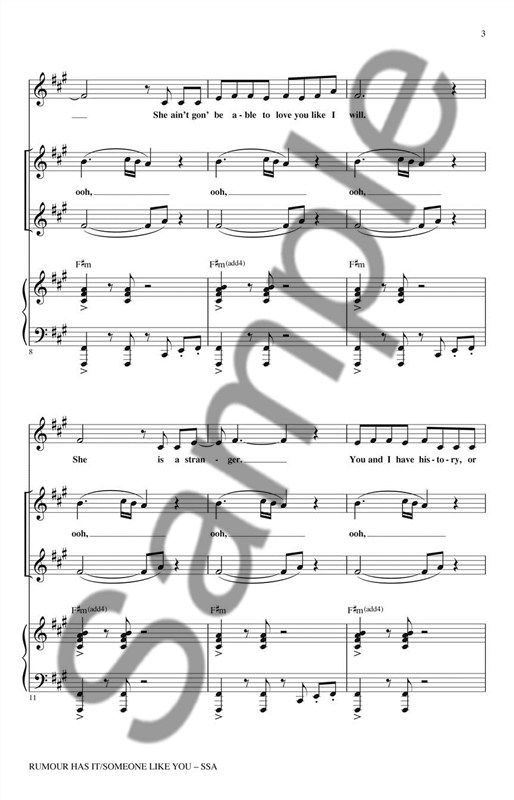 Adele: Rumour Has It/Someone Like You (Choral Mash-up From Glee)