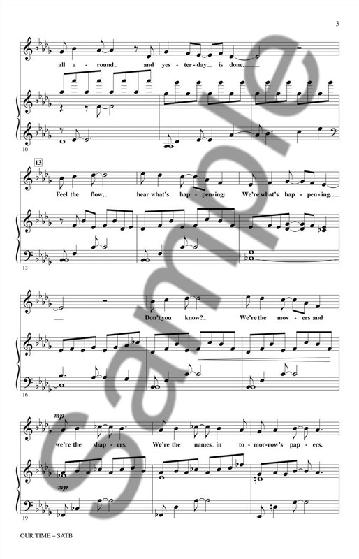 Stephen Sondheim: Our Time (Merrily We Roll Along) - SATB/Piano