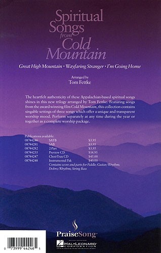Spiritual Songs From Cold Mountain (SATB)