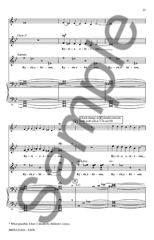 Paul Winter: Missa Gaia (Earth Mass) - SATB