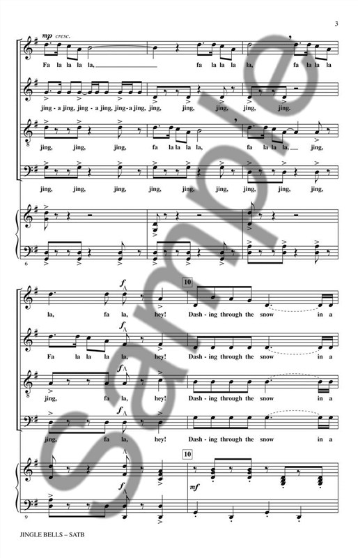 James Pierpont: Jingle Bells - SATB (Optional A Cappella)