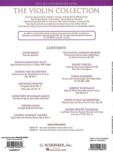 The Violin Collection: Easy To Intermediate Level (Book And CD)
