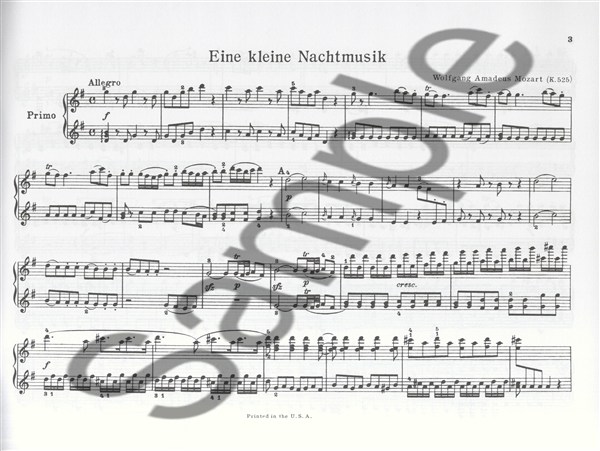 W.A. Mozart: Eine Kleine Nachtmusik - Piano Duet Play-Along