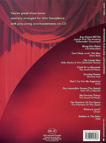 Hal Leonard Instrumental Play-Along: Show Tunes (Alto Saxophone)