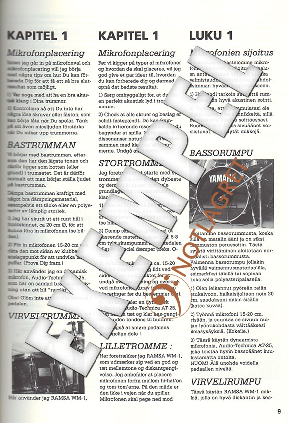 Trumskola - trumsetsövningar 1 (Peter Fältskog)