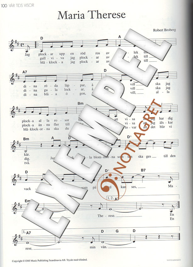 Svenska visor De bästa svenska visorna genom tiderna Notlagret