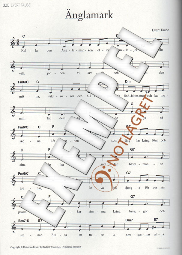 Svenska visor De bästa svenska visorna genom tiderna Notlagret