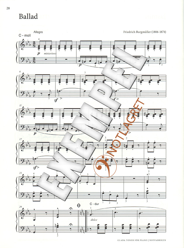 Glada toner för piano