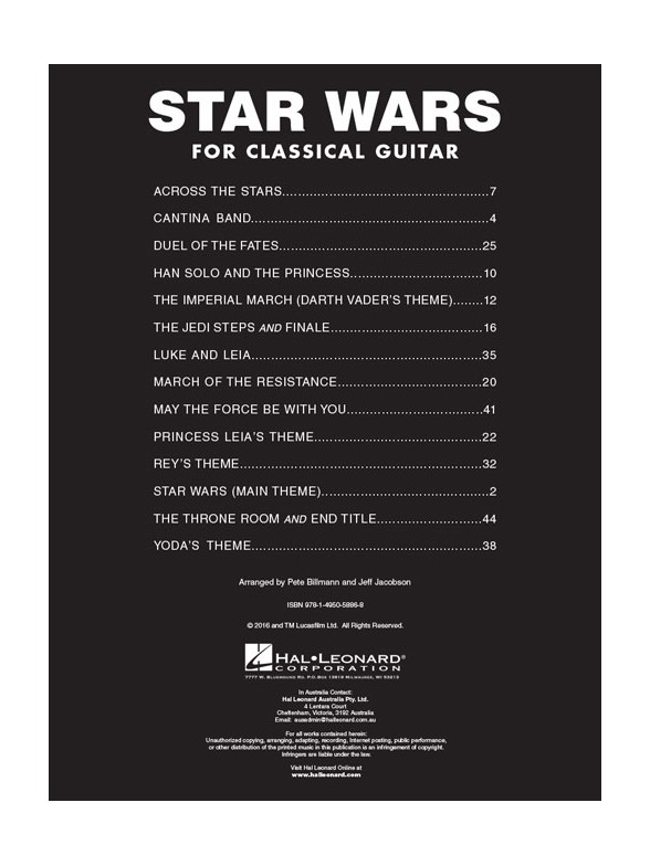 John Williams: Star Wars For Classical Guitar