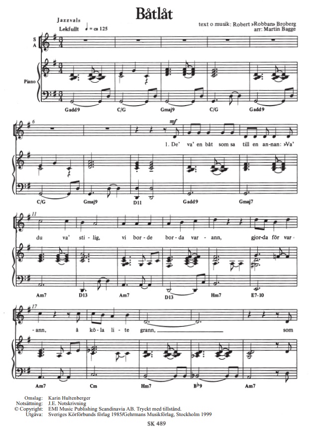 Båtlåt (SATB)